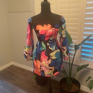 Klesis Floral Off-Shoulder Dress